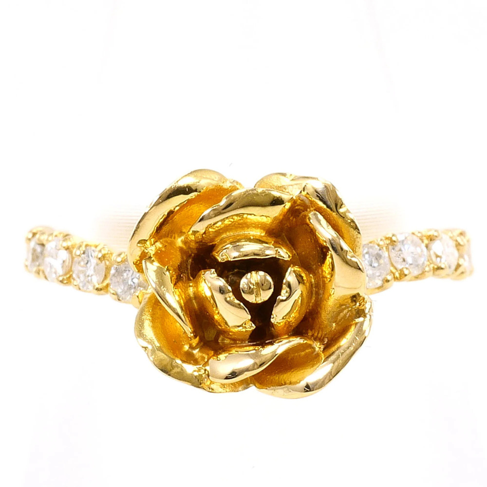 18K (18-karat) Yellow Gold Ring with 0.22ct Diamond, Certificate of Authentic...